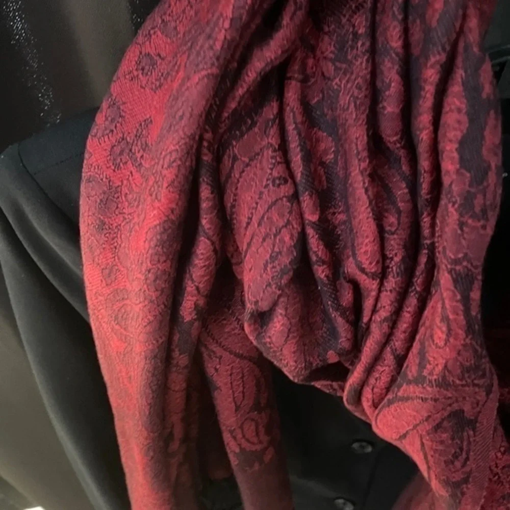 Red and gold shawl